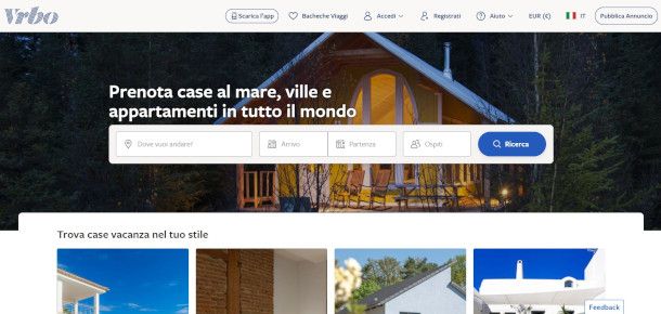 home page Vrbo