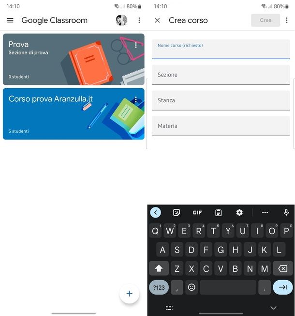 Google Classroom Android