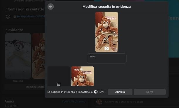 Storia in evidenza Facebook PC
