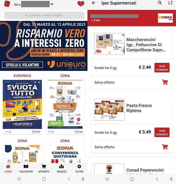 App per offerte supermercati