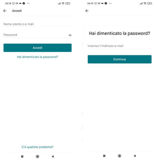 impostare nuova password su Vinted