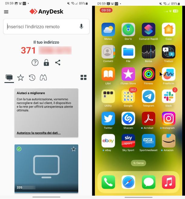 Come funziona AnyDesk su smartphone e tablet