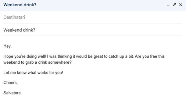 Come scrivere una mail in inglese informale