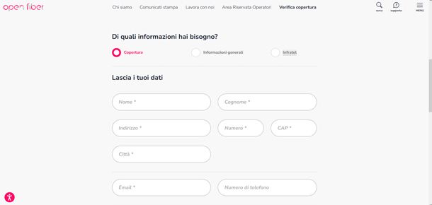 Come contattare Open Fiber