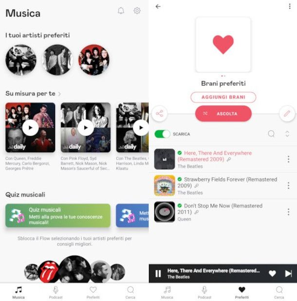 download brani su app Deezer