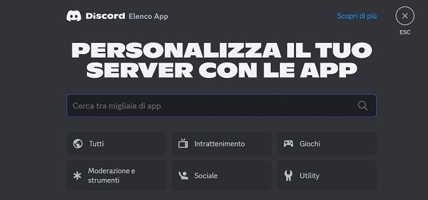 Come aggiungere bot su Discord da PC