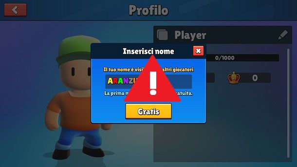 Nome colorato Stumble Guys Codice