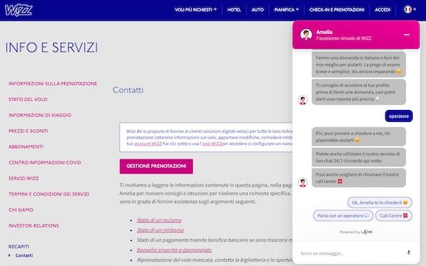 Chat Wizz Air