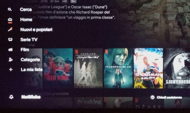 procedura standard per reiavviare netflix dall'app per Smart TV