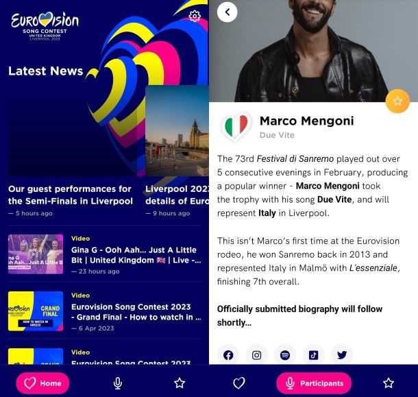 Eurovision Song Contest app