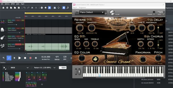 interfaccia Music Maker di Magix per PC