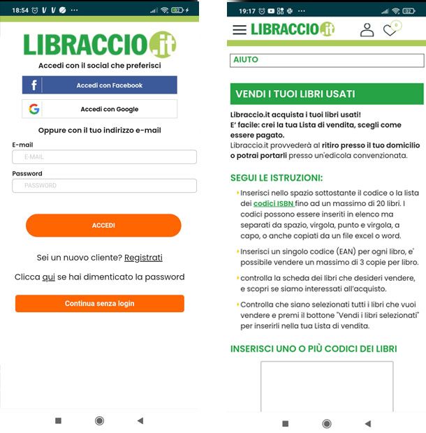 Libraccio app