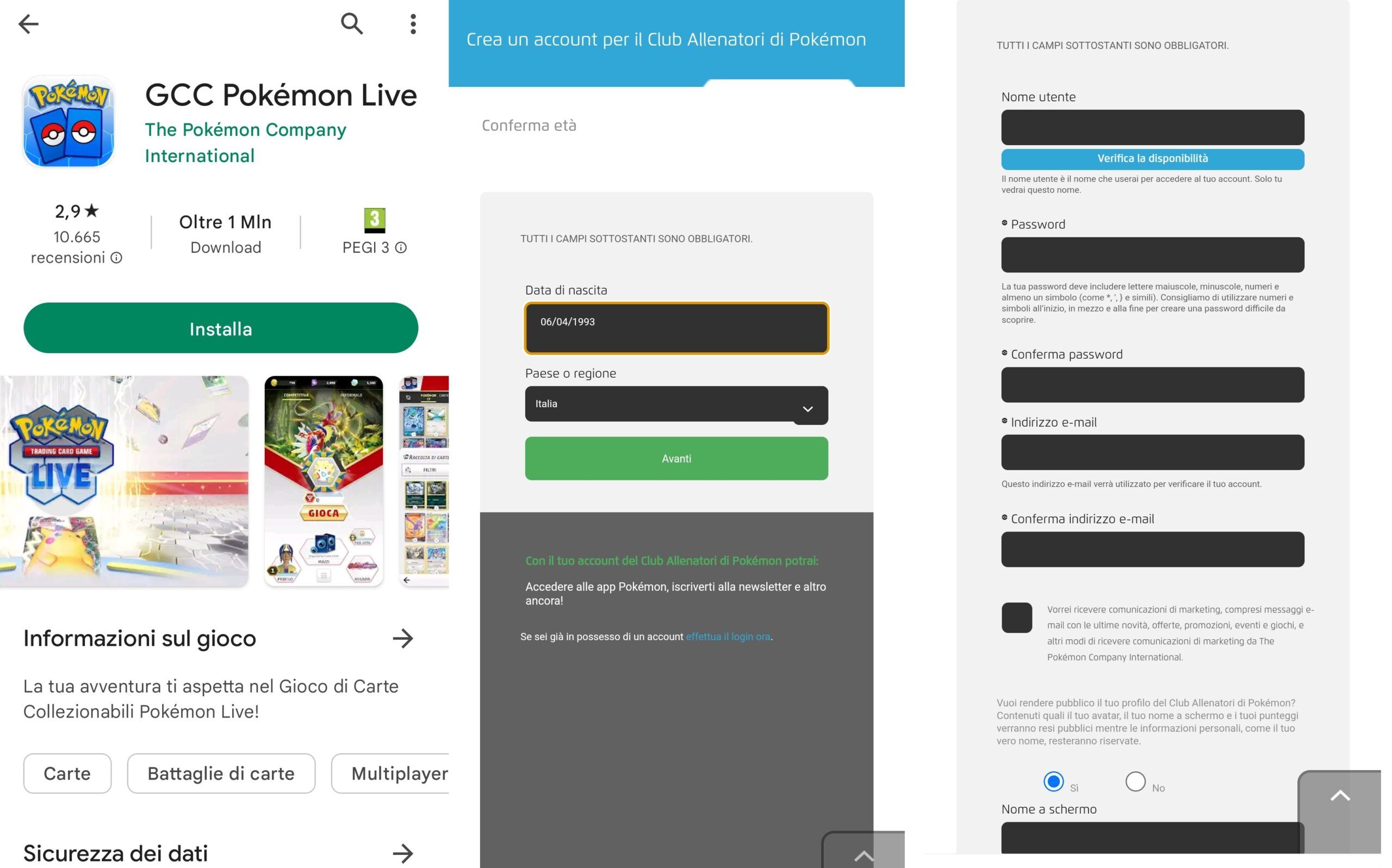 Procedimento per scaricare Pokémon Live su Android