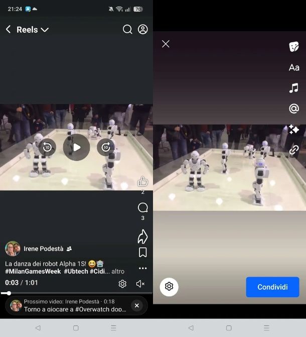 Come condividere Reel altrui nelle storie