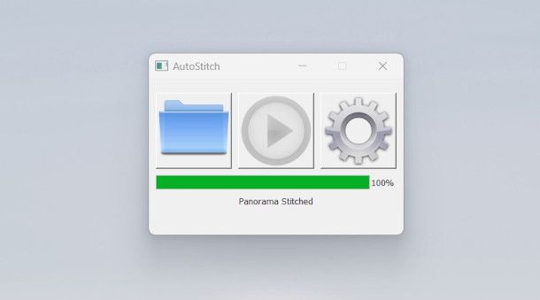 interfaccia programma AutoStitch