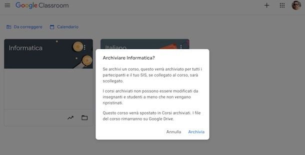 Come Archiviare Un Corso Su Classroom Salvatore Aranzulla