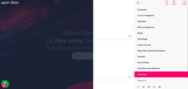 Come contattare Open Fiber