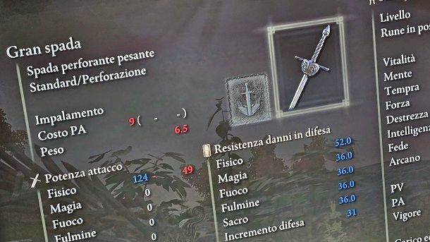 Migliori armi Elden Ring inizio gioco Gran spada