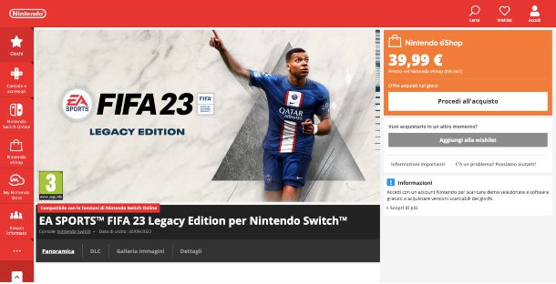 FIFA 23 per Nintendo Switch