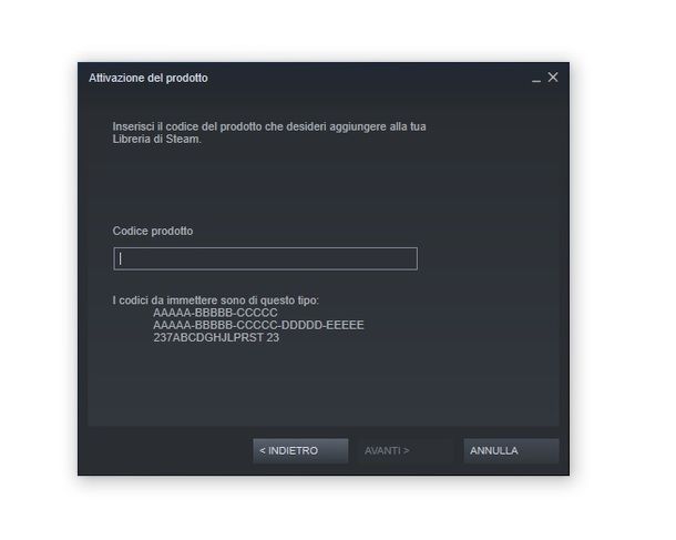 Steam Codice