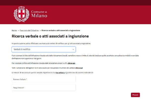 Come vedere foto multa