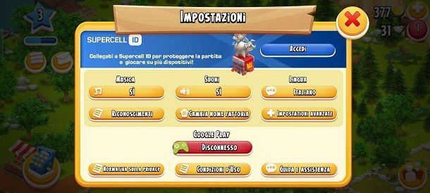 Come trasferire Hay Day su un altro dispositivo Android