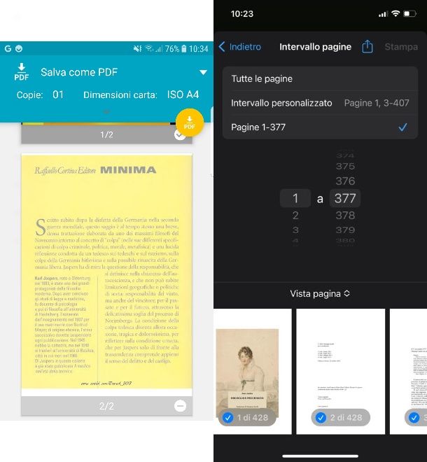 Stampante PDF smartphone