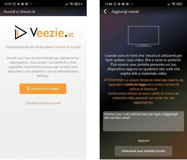 Veezie su Android