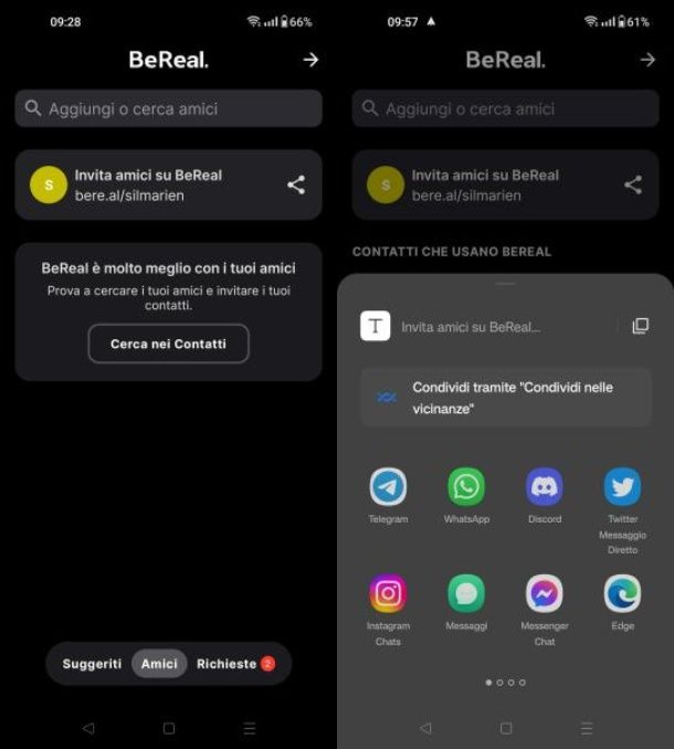 Invitare gli amici BeReal
