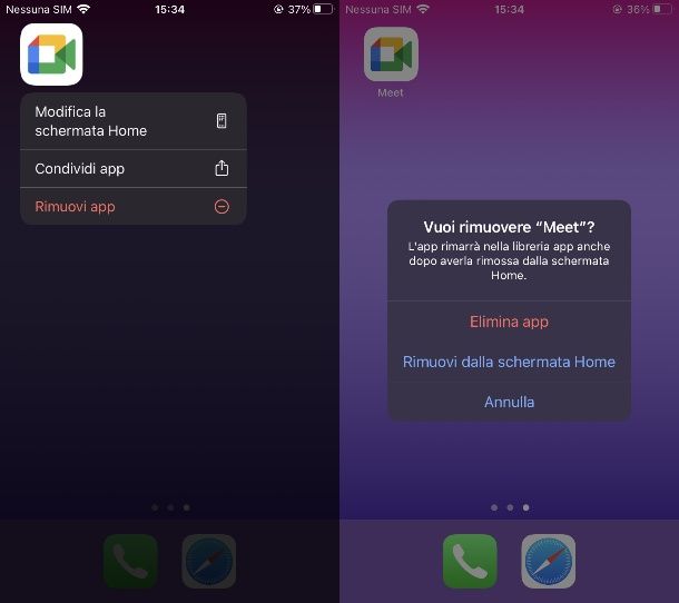 Come disinstallare Meet dal telefono