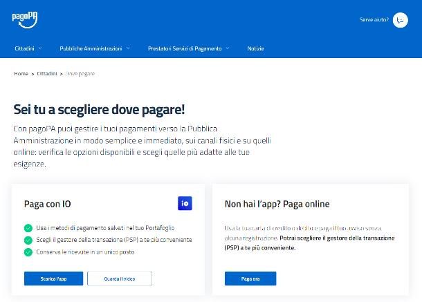 Come pagare una multa online con pagoPA