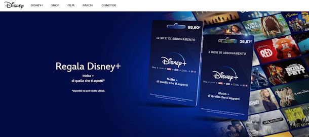 Come pagare Disney Plus con codice