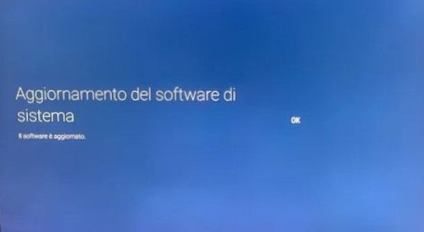 Aggiornamento software televisore