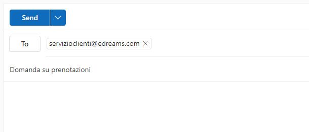 email servizio clienti eDreams