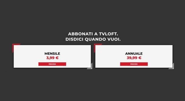 Abbonamenti TVLOFT