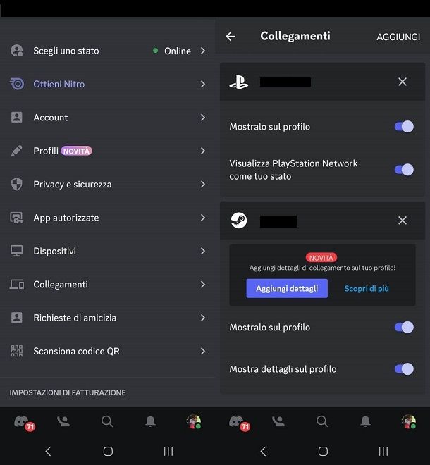 collegamento discord ps5