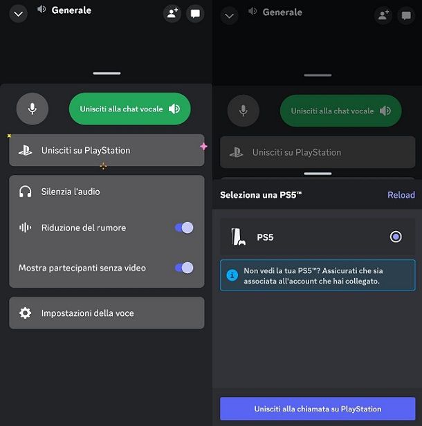 Unisciti chat vocale PlayStation Discord
