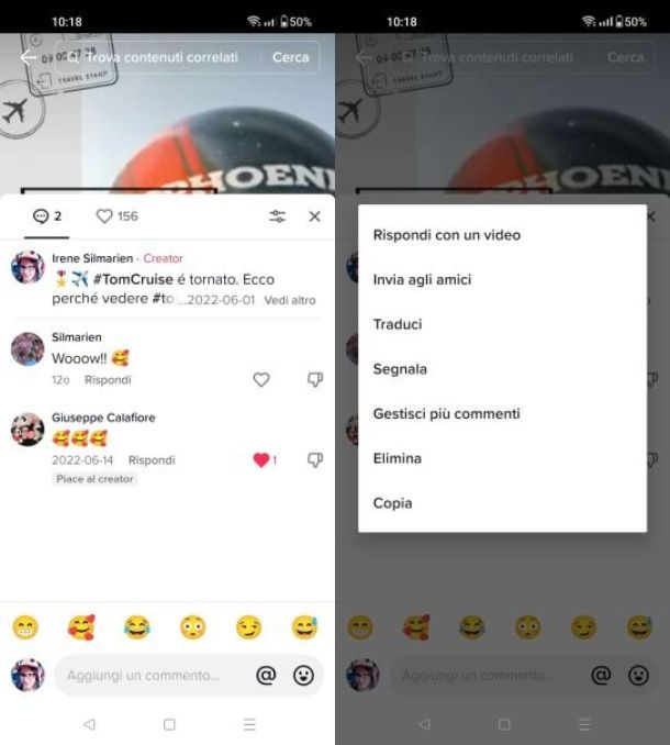 Come fissare commenti su TikTok