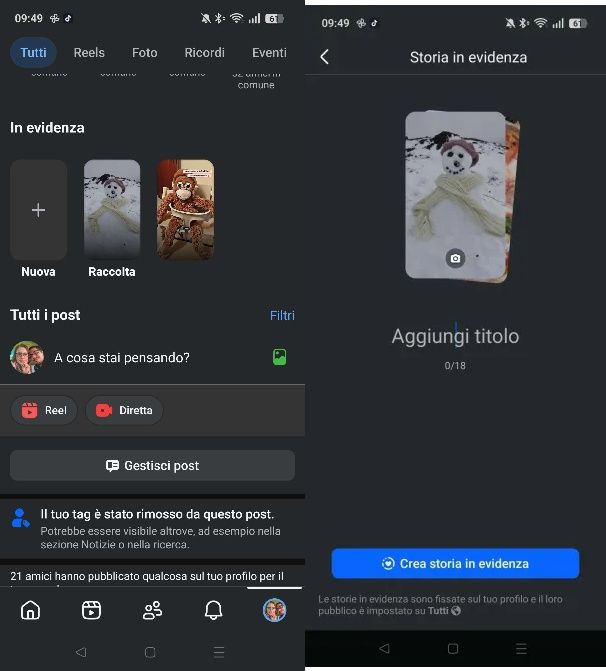 Facebook In evidenza