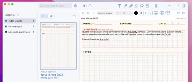 Notability per Mac