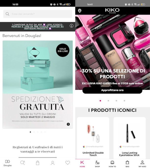 App per comprare trucchi online