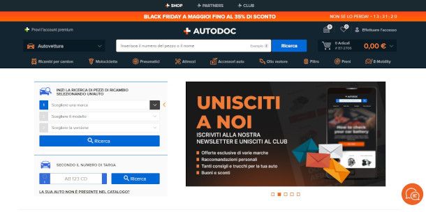 home page sito AutoDoc