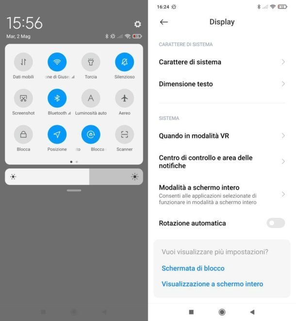 Bloccare rotazione su Android