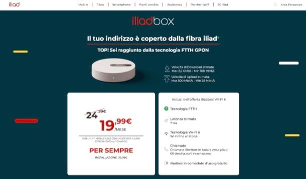 Copertura fibra Iliad