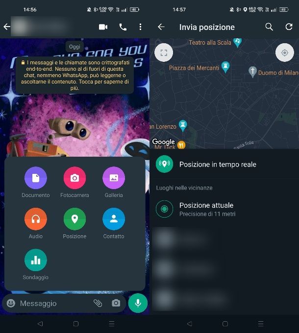 Come mandare la mia posizione su WhatsApp