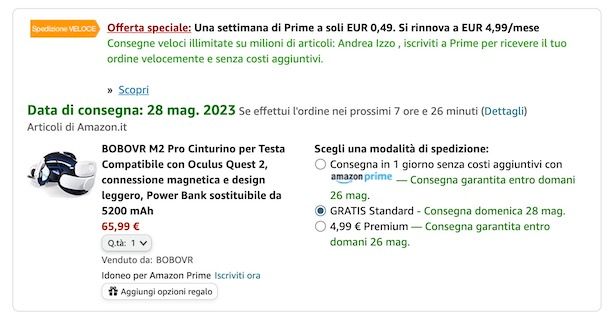 Spedizione Premium Amazon