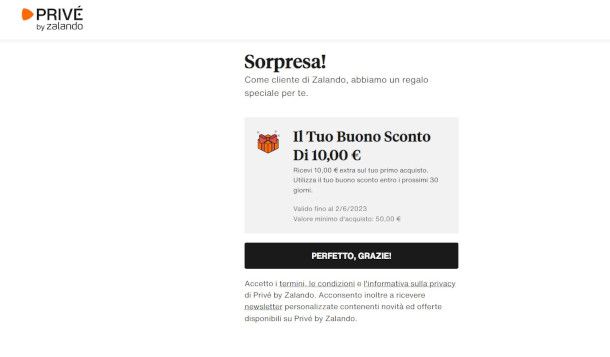 codice sconto iscrizione Privé