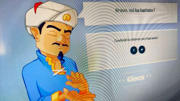 Akinator sconfitto