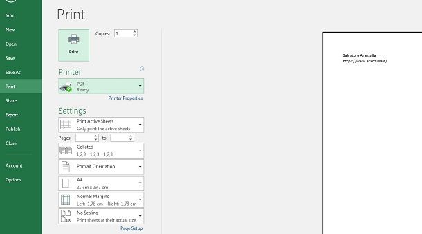 Programma per Excel PDF