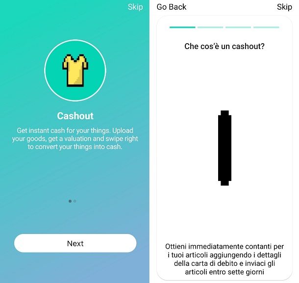 Passare al cashout per trasferire i guadagni
